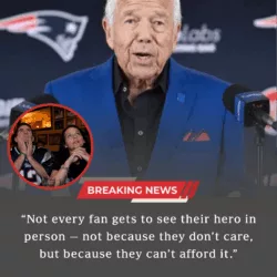 GOOD NEWS: Not every fan gets to see their hero in person — not because they don’t care, but because they can’t afford it. Robert Kraft has urged the NFL to think about those fans — the ones watching from home, dreaming of the day they can finally afford a ticket. Kids who idolize players they may never see live. Parents who wear team colors but quietly accept that stadium seats are out of reach. Robert Kraft believes football shouldn’t break that connection. That loving a team shouldn’t depend on a bank account. It’s an idea that’s bringing emotion, debate, and uncomfortable questions to the surface.