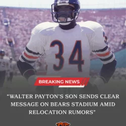 As rumors about the Bears possibly leaving Chicago grow louder by the day, one voice cut through the noise — Walter Payton’s son. No press conference. No political spin. Just a message that hit Bears fans straight in the chest.