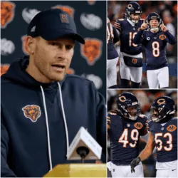 BREAKING NEWS: Following the Chicago Bears’ dramatic 22–16 victory over the Green Bay Packers at Soldier Field, head coach Ben Johnson stepped in front of the media, filled with emotion — not just because of the win, but because of the unwavering loyalty of the fans who have always stood by the team