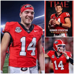 GOOD NEWS🚨 University of Georgia star Gunner Stockton has been named by TIME magazine as one of the 100 most influential people in global sports. From a brilliant young athlete on the Bulldogs, he has become an international icon, his leadership and influence both on and off the field proving he is not just an athlete but a true cultural figure.