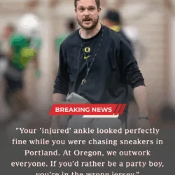 BREAKING: Oregon Ducks rocked by scandal of lies and deception! Head coach Dan Lanning has confirmed the suspension of three young stars after they insisted a 'recurring ankle injury' required them to stay in the recovery room. In reality, a paparazzo caught them running and jumping at full speed at a limited-edition sneaker launch event in Portland at 3 AM.