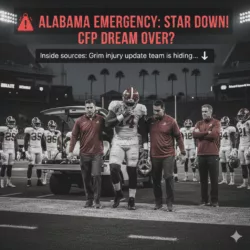 ALABAMA EMERGENCY: A star starter hauled off practice field in tears! Is the CFP dream over before it begins? Inside sources reveal the grim injury update the team is trying to hide...