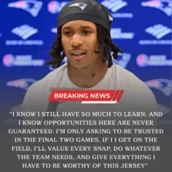 From Ravens Hero to the Spotlight — Patriots Rookie Shakes Foxborough with Bold Message to Head Coach Mike Vrabel After New England Clinches Playoff Berth: “Give me a chance in the final two games.”