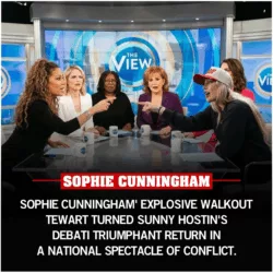 When Sunny leaned forward and spoke in her characteristically sharp tone: “Sophie, it’s easy to talk about success when you’ve never had to carry real social responsibility on your shoulders,” Sophie Cunningham’s eyes immediately hardened.