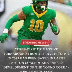 BREAKING: Patriots Complete Stunning Worst-to-First Turnaround, Finish 2025 at 14–3 as Mike Vrabel Targets Oregon Star Matayo Uiagalelei