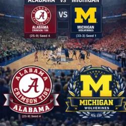 MARCH MADNESS SHAKE-UP: New Tip-Off Time Confirmed for Michigan vs. Alabama Sweet 16 Thriller