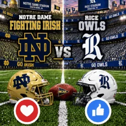 GAME TIME MOVED: Notre Dame Fighting Irish vs. Rice Owls Rescheduled — Important Info Below
