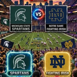 NOTRE DAME FIGHTING IRISH VS. MICHIGAN STATE SPARTANS — KICKOFF TIME CHANGE NOTICE