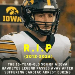 💔 SAD NEWS: 13-year-old son of a Iowa Hawkeyes legend d.i.e.s after going into cardiac arrest during football practice