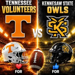 🗓️CONFIRMED: The Tennessee Volunteers vs. Kennesaw State Owls game has been rescheduled.🔥